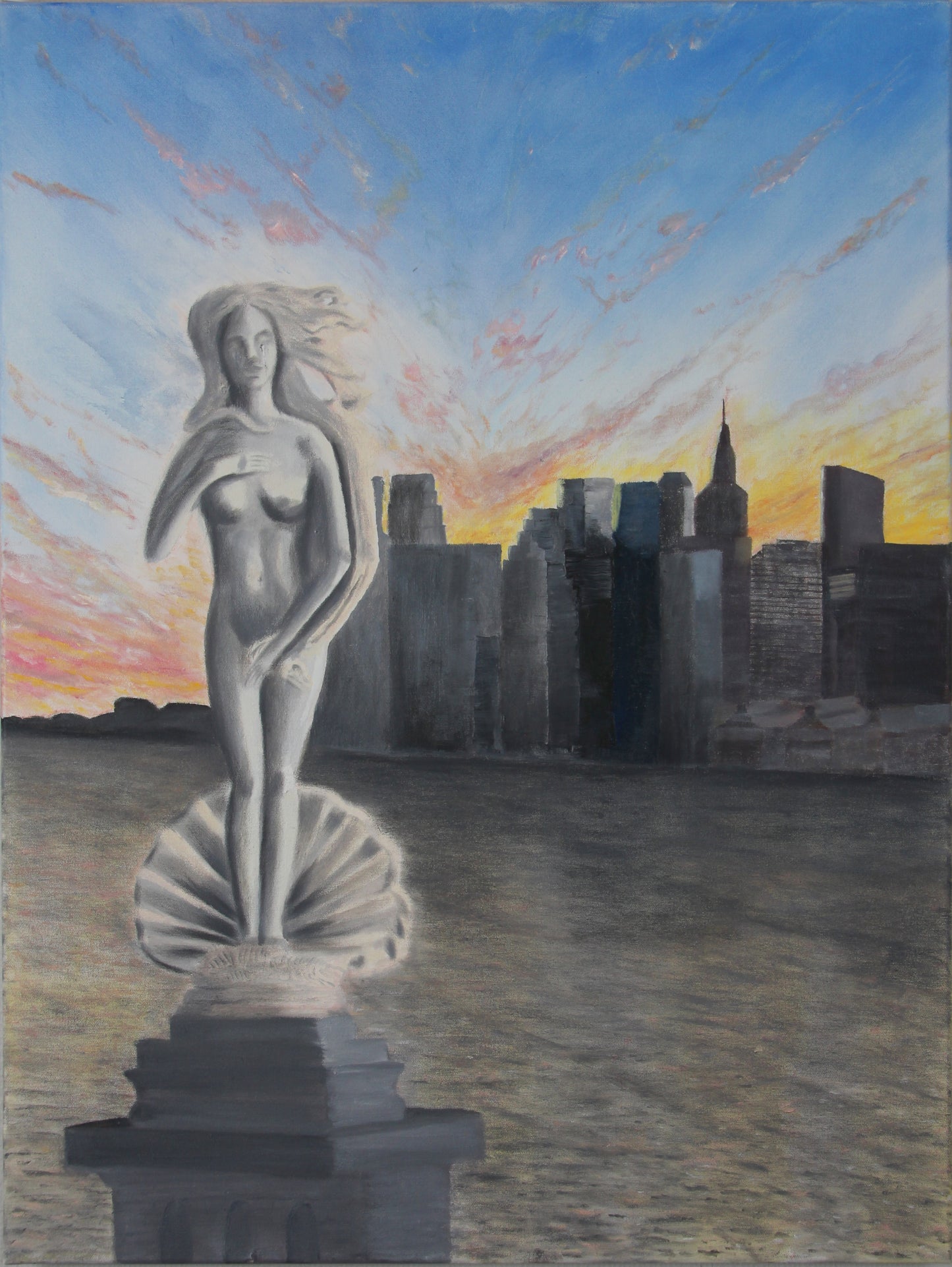 Venus goes to America– oljemaleri av Irene Olaussen | Galleri Drøbak