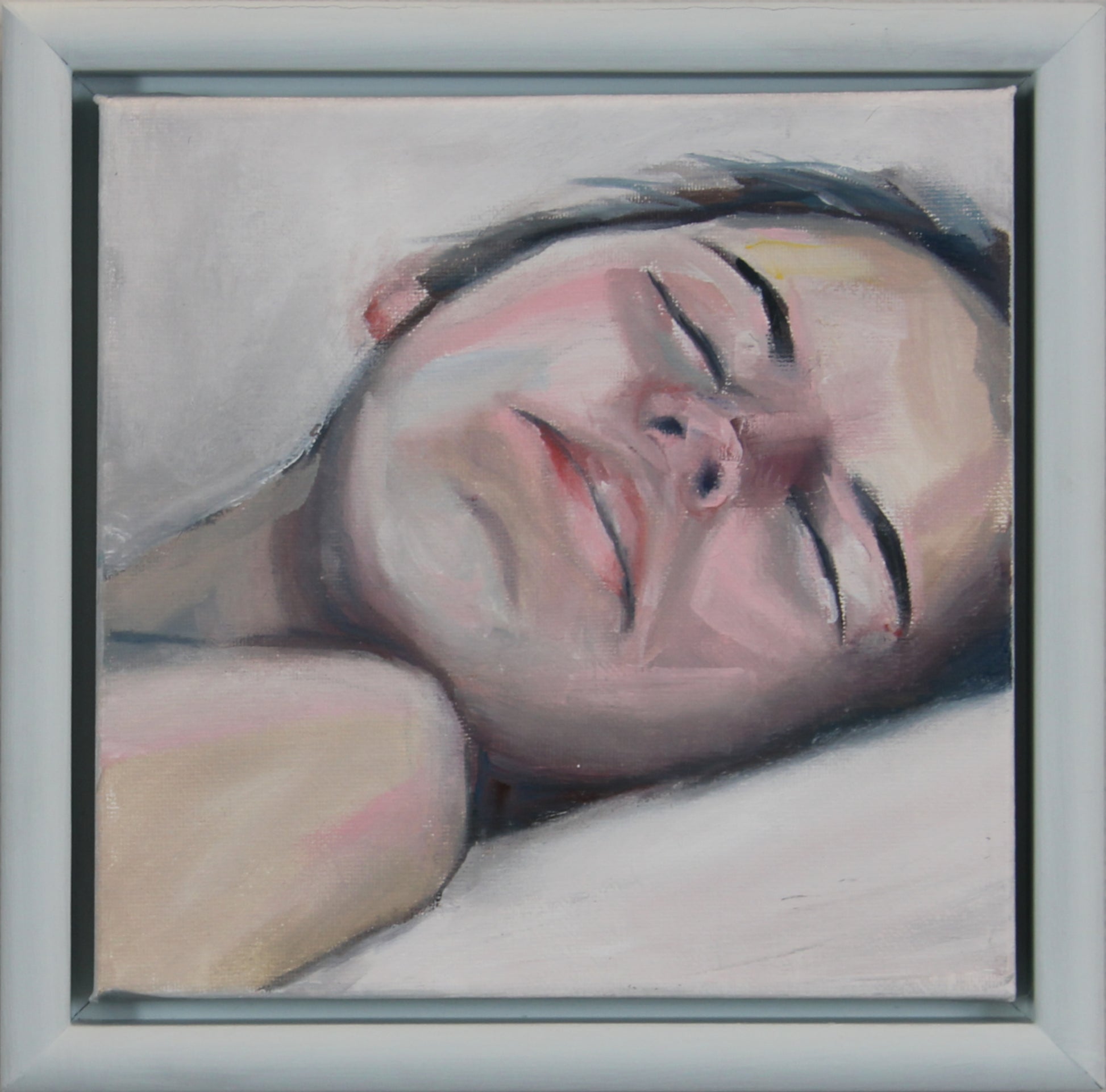 Når verden sover, olje på lerret, 20x20, sveveramme, Originalt maleri tilgjengelig hos Galleri Drøbak.