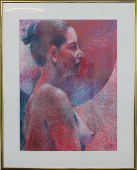 Julie – pastell tegning av Berit E. Sviland | Galleri Drøbak
