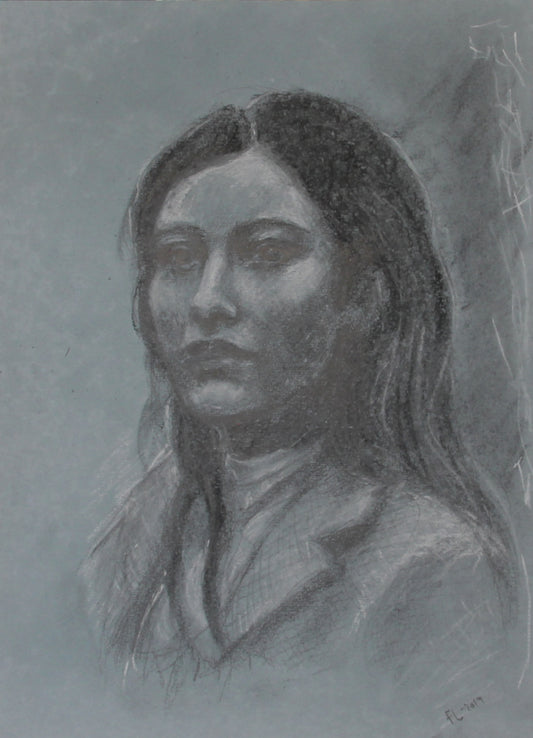 Vendepunkt – tegning av Fride Larsen | Galleri Drøbak