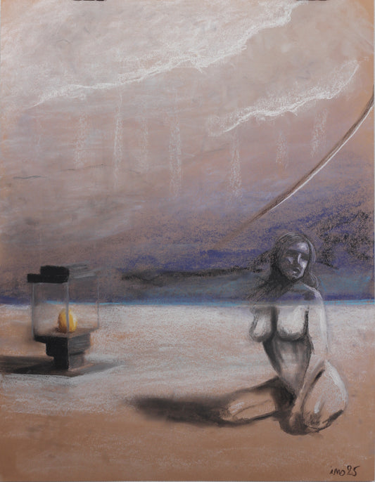What is in front of you – pastell tegning av Irene Olaussen | Galleri Drøbak
