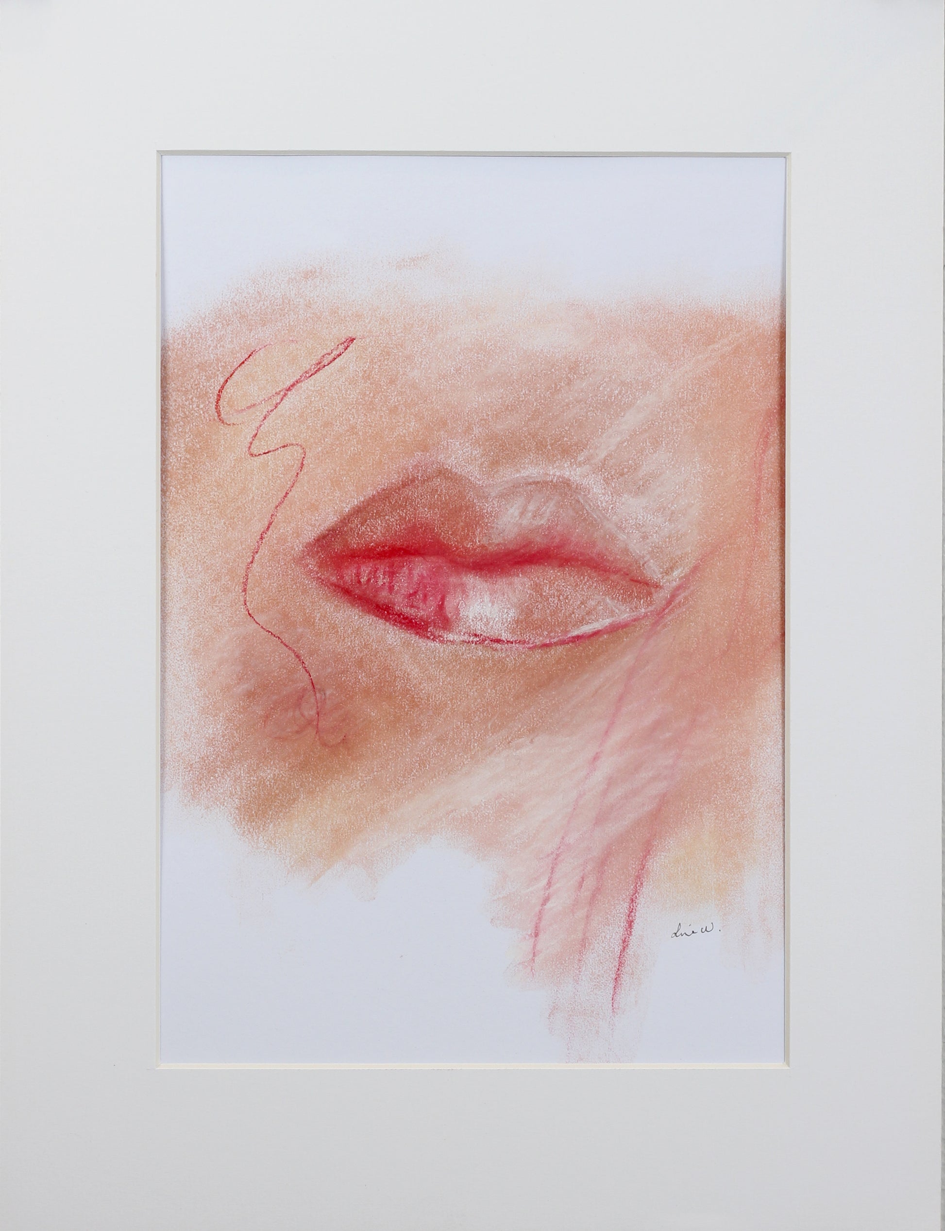 The Lips - Softly – pastell tegning av Line Westgaard | Galleri Drøbak