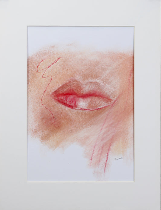 The Lips - Softly – pastell tegning av Line Westgaard | Galleri Drøbak