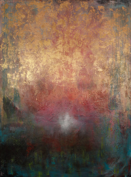 Lotus – akrylmaleri av Marit Junge | Galleri Drøbak