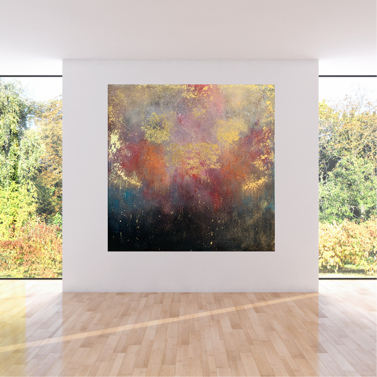 Sommer– akrylmaleri av Marit Junge - gallerivisning