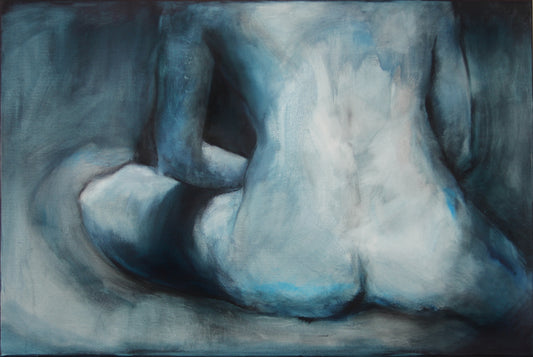 Inn i mørket – gouache maleri av Stine Edvartsen | Galleri Drøbak